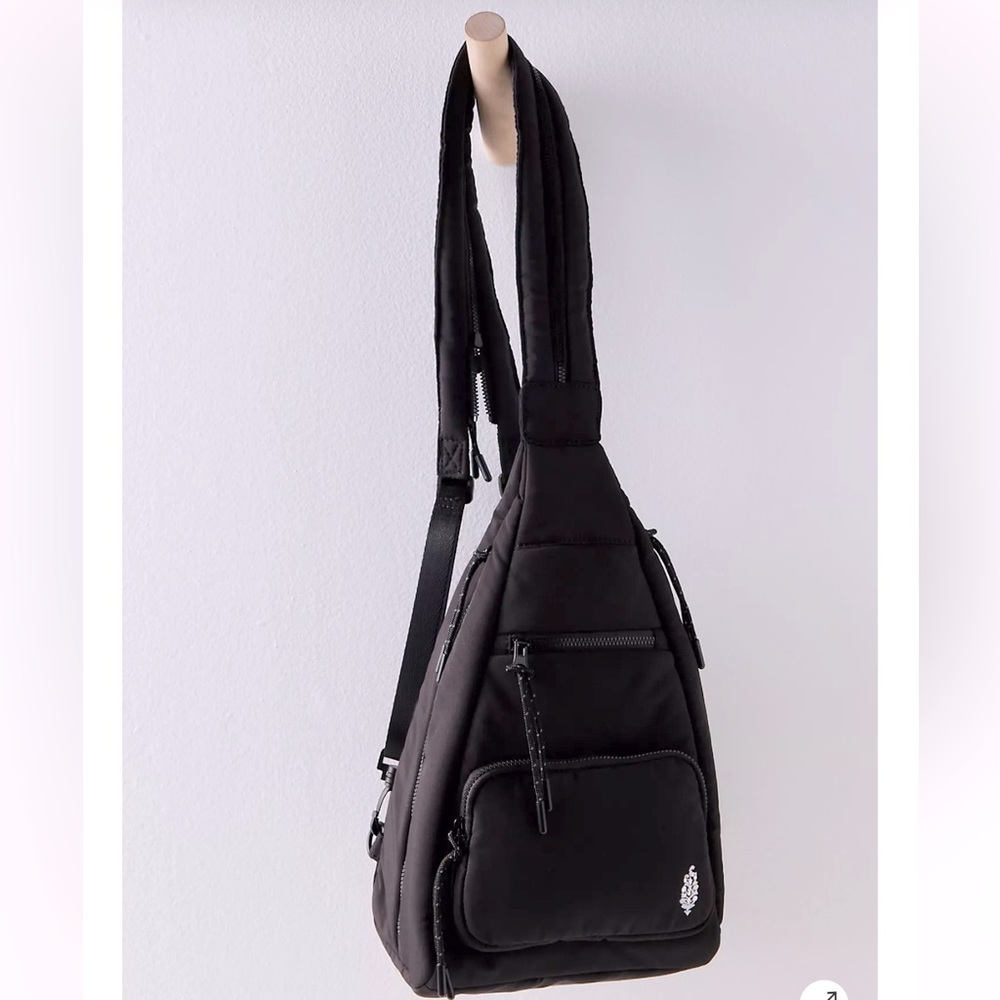 Free People Black Crossbody Bag Minimalist Design